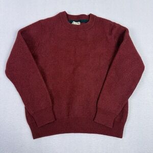 L.L. Bean 100% Cashmere Sweater Mens Medium Red SHRUNKEN Read Description Craft